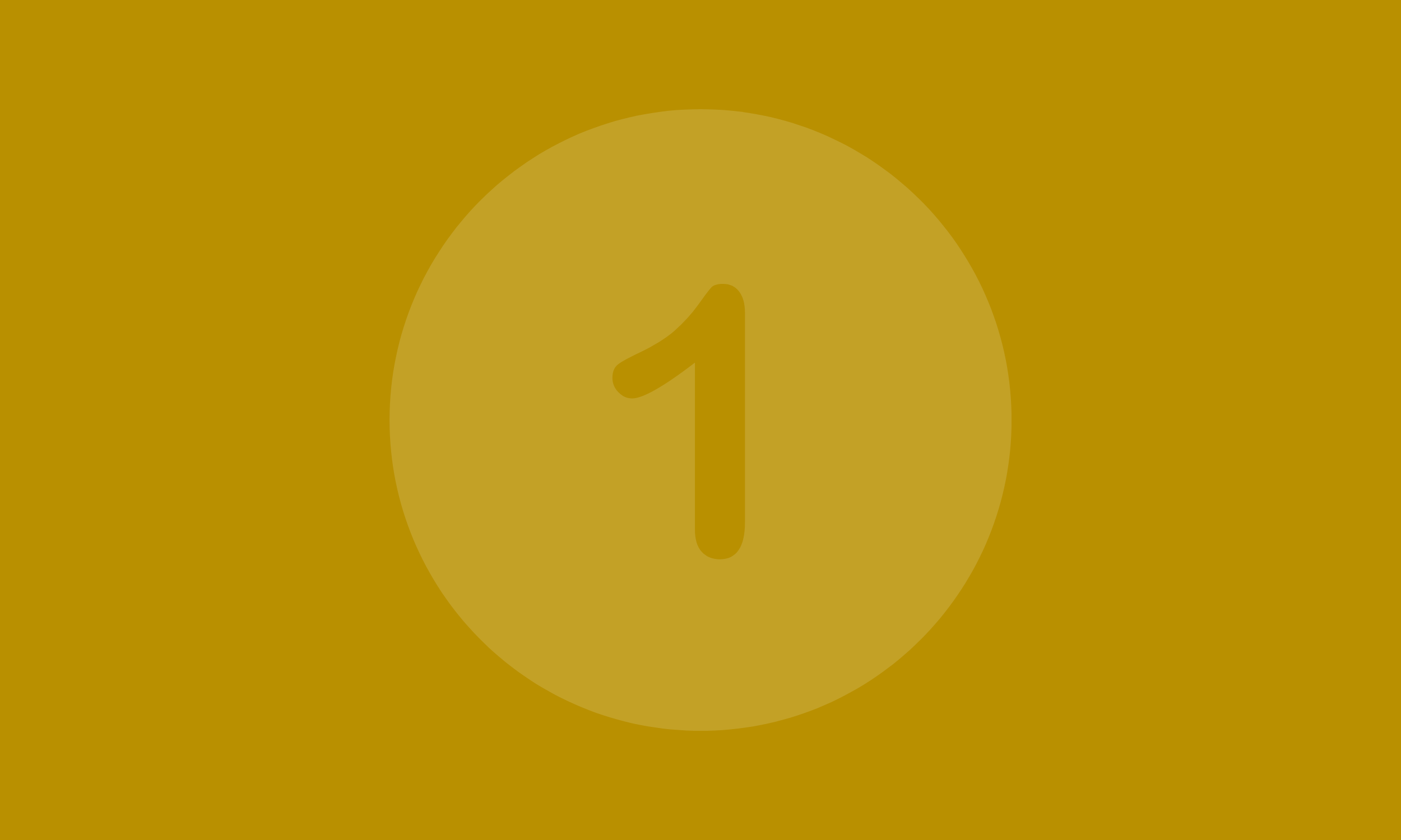 A golden coloured background with the number one on it