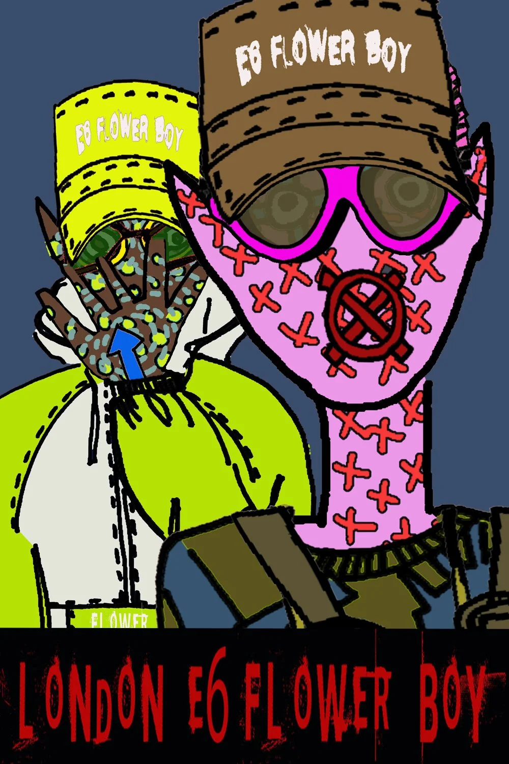 Colourful East London artwork inspired by young characters, street fashion, urban surroundings and the energy of city life..jpg
