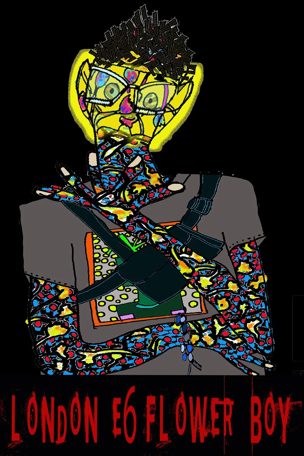 Urban art inspired by London streets, featuring the distinctive characters and colourful visual style of London E6 Flower Boys4.jpg