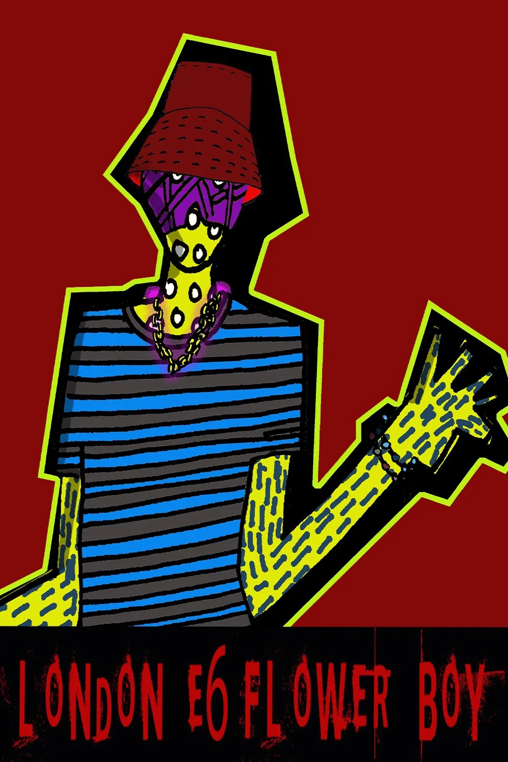 Contemporary character illustration from East London, part of the London E6 Flower Boys collection of original artworks..jpg