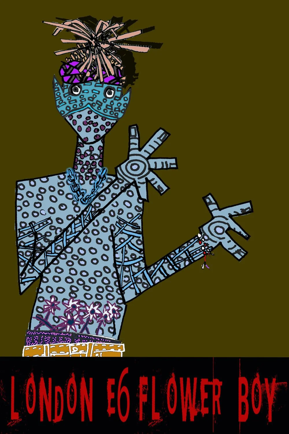 Contemporary East London artwork exploring fictional characters, street culture, colour and the relationships between young people..jpg