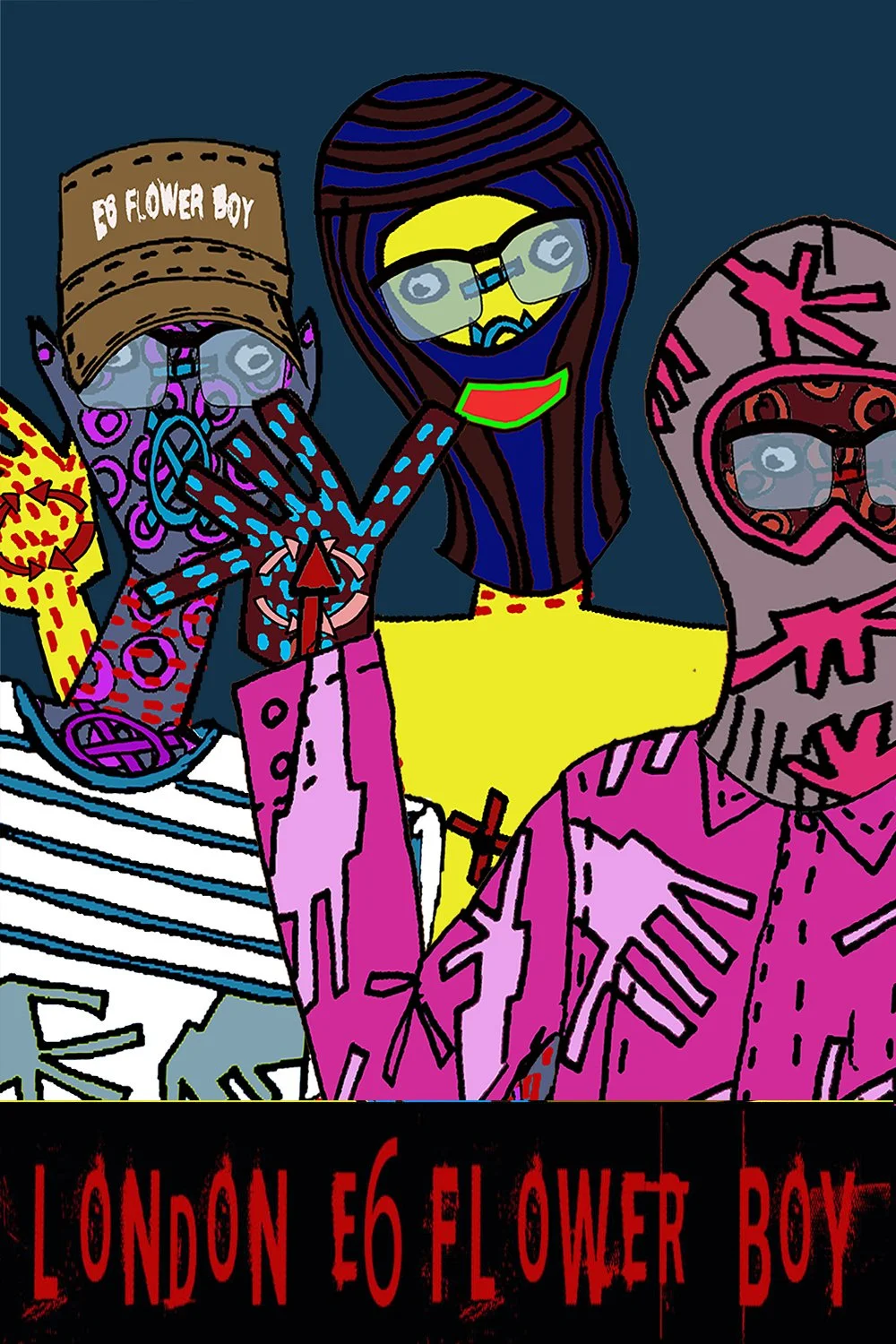 East London contemporary character art from an ongoing series exploring youth, friendship, individuality and urban culture through colourful imagery..jpg
