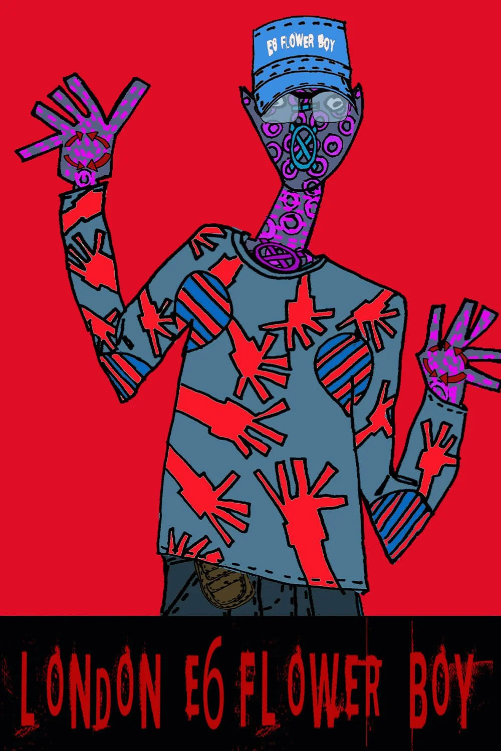 Pink-toned contemporary street art print with a playful yet confident character portrait..jpg