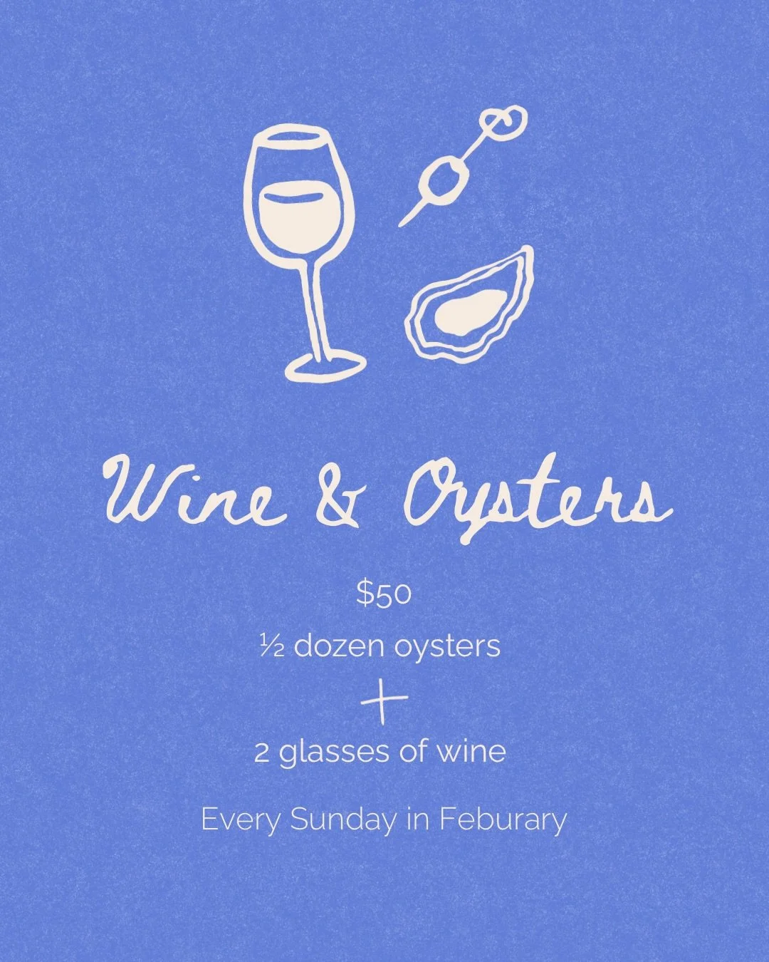 Each Sunday until the 1st of March we&rsquo;ll be offering 1/2 a dozen oysters and 2 glasses of wine of your choice for $50 from 11am until sold out. 🏃🏼&zwj;♀️&zwj;➡️🍇🦪

Our Sydney Rock Oysters are supplied by our friends @shanesseafood via @appe