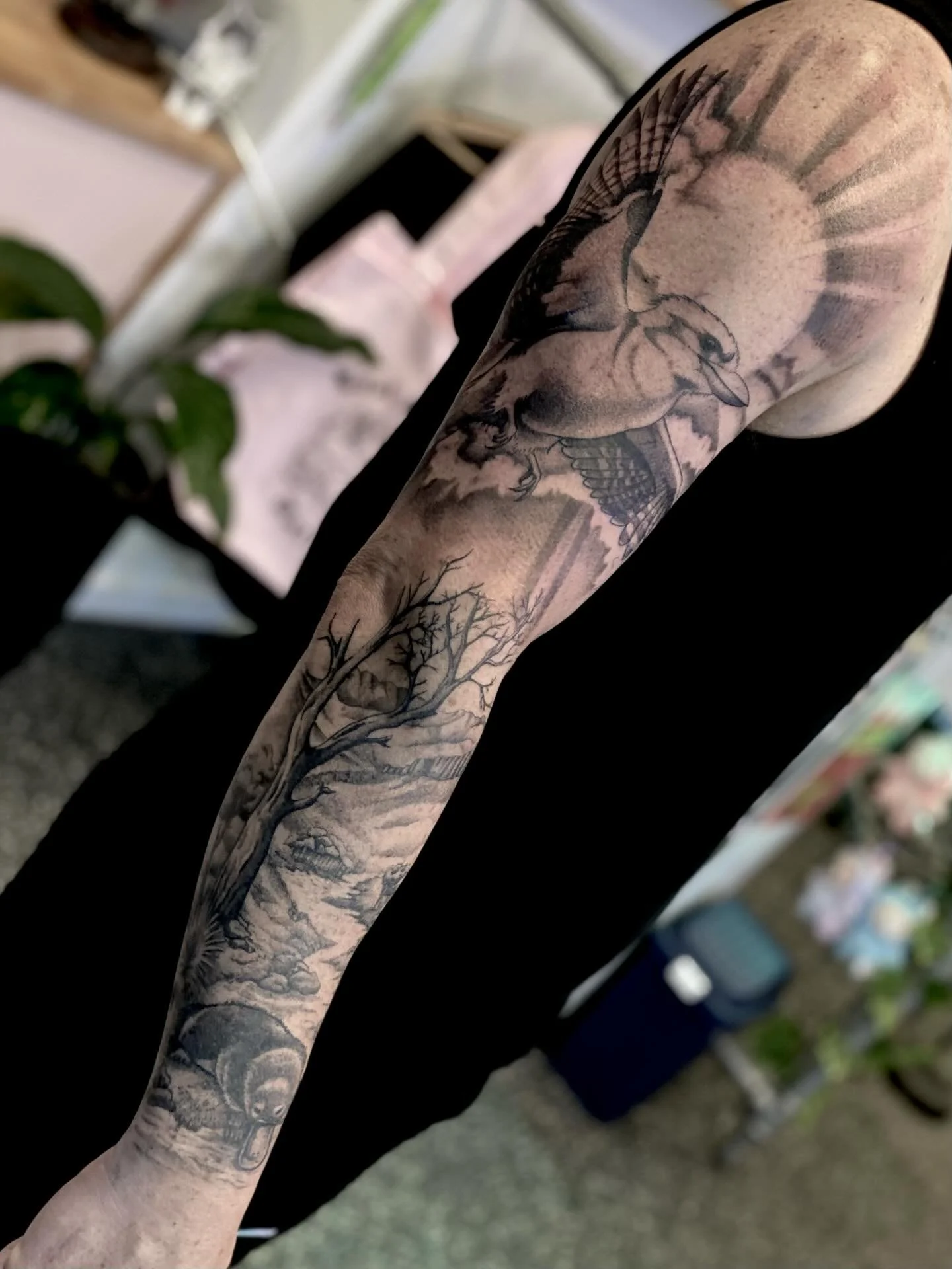 Recently completed this full outer sleeve for John - this was something a little out of the usual for me but I had so much fun putting this together. This was his very first tattoo and he was a dream to work with - thanks so much for your trust! Done