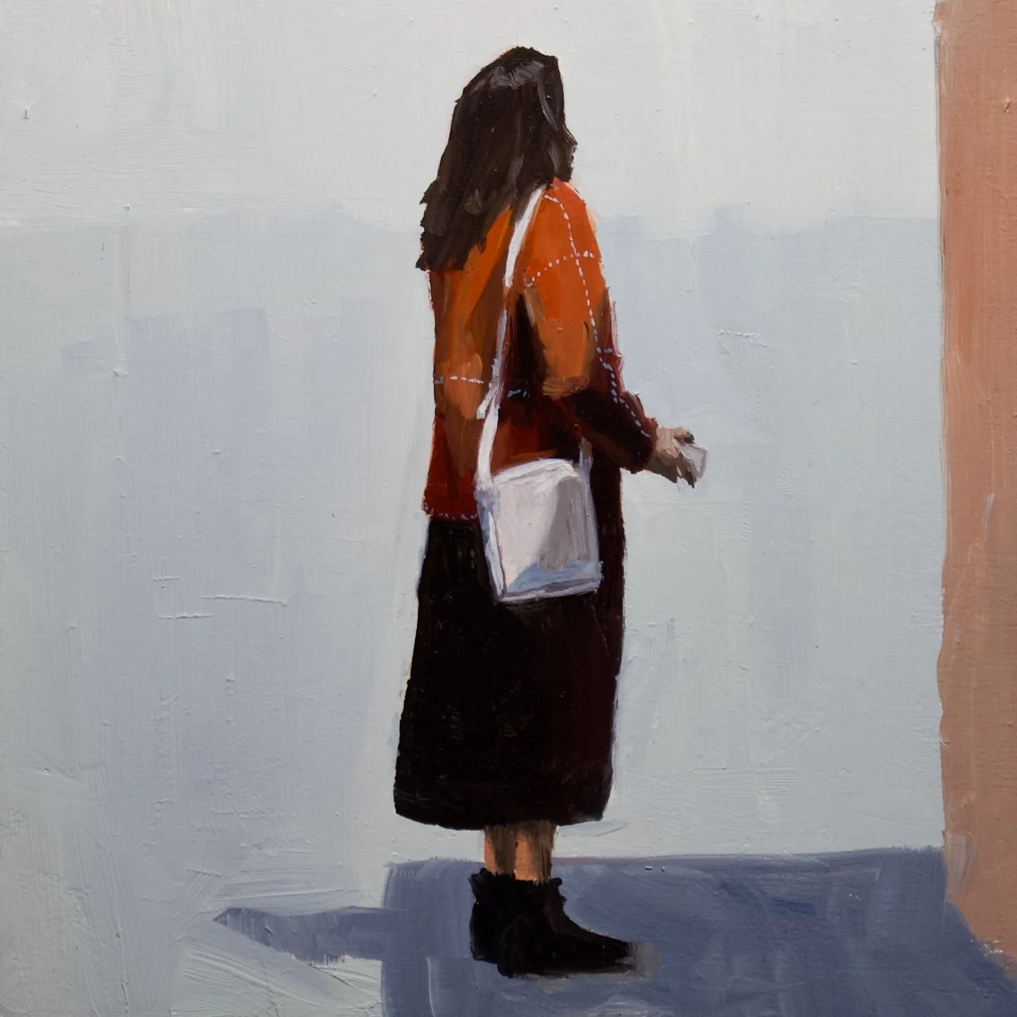 Where shoud i go?, 20cm x 20cm x 0.6cm, oil on woodpanel, 2025