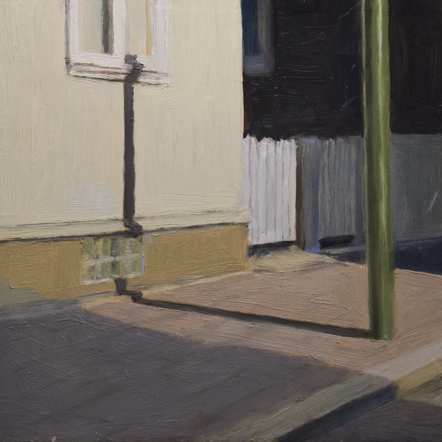 Streets of Reykjavík, 20cm x 20cm x 0.9cm, oil on wood, 2024