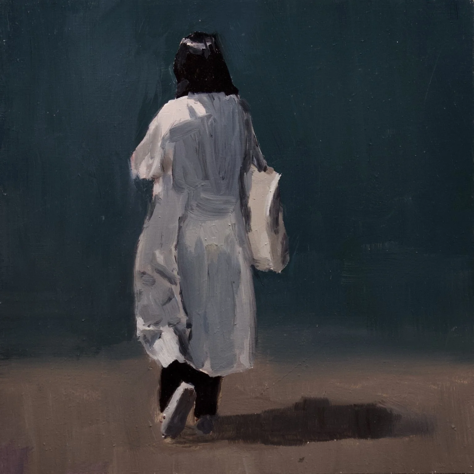 Birthday Date, 20cm x 20cm x 1.8cm, oil on woodpanel, 2025