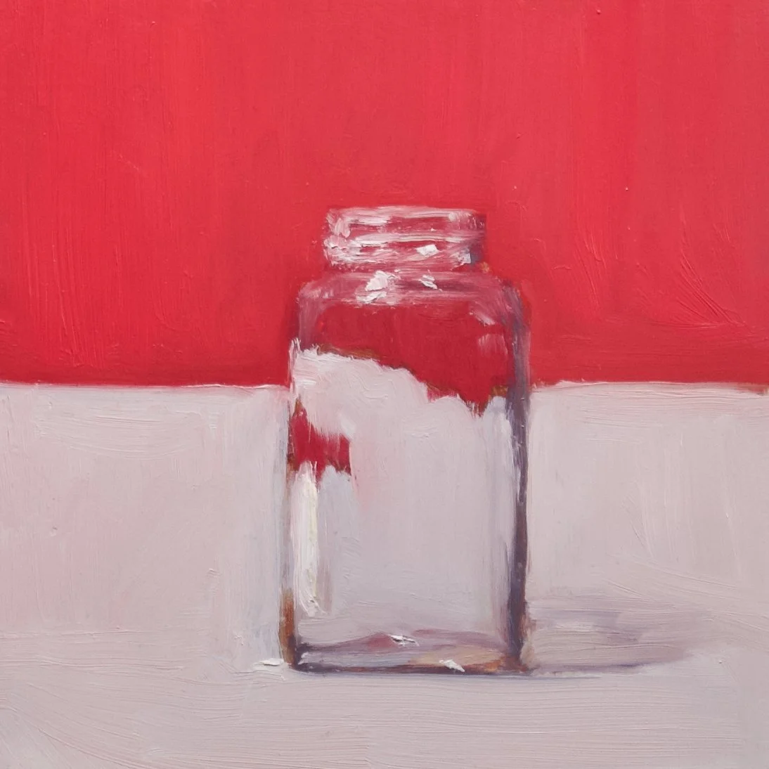 Bottle 008, 15cm x 15cm x 1cm, oil on woodpanel, 2025