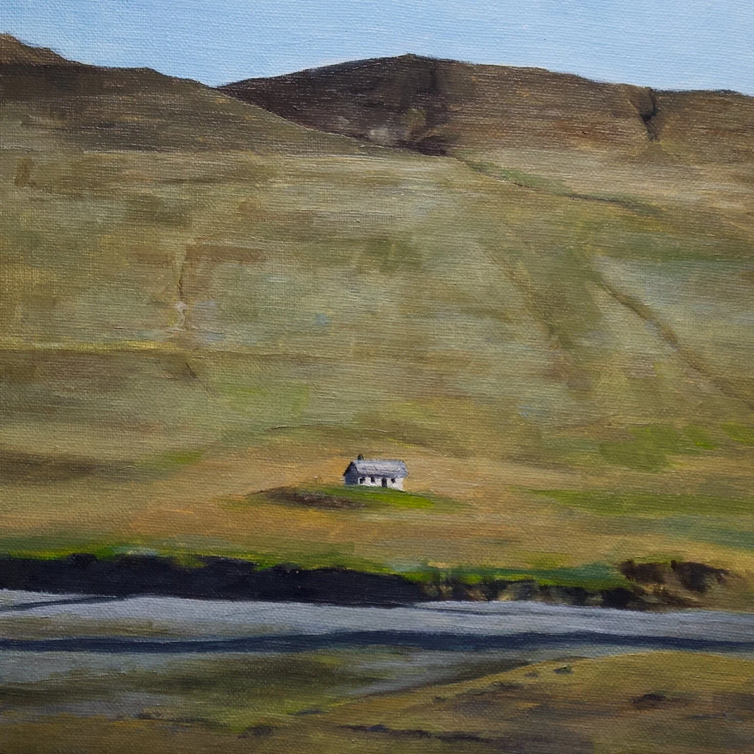 The Empty House, 24cm x 24cm x 2cm, oil on linen, 2024