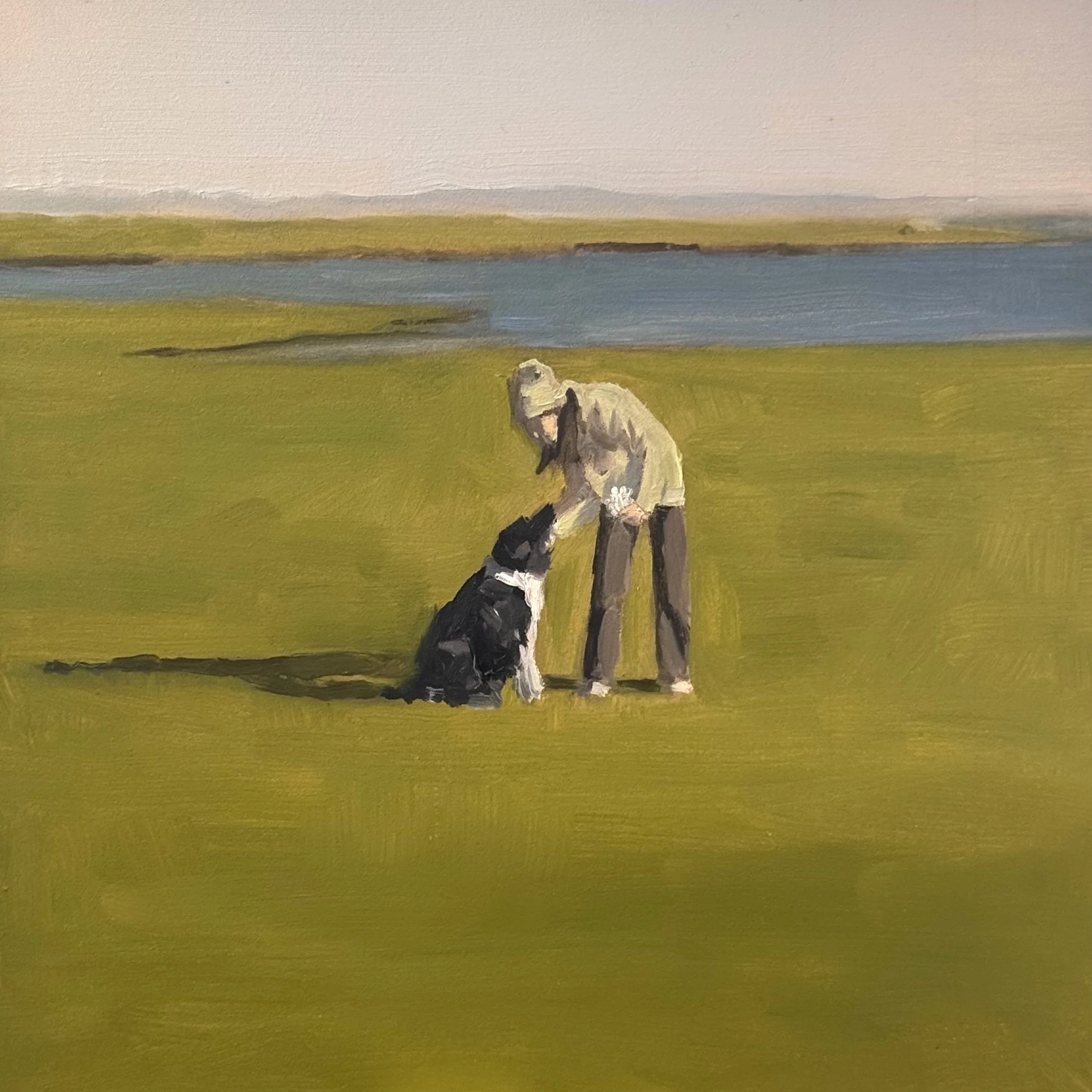 Peaceful moment, 20.3cm x 20.3cm x 0.3cm, oil on panel 🔴