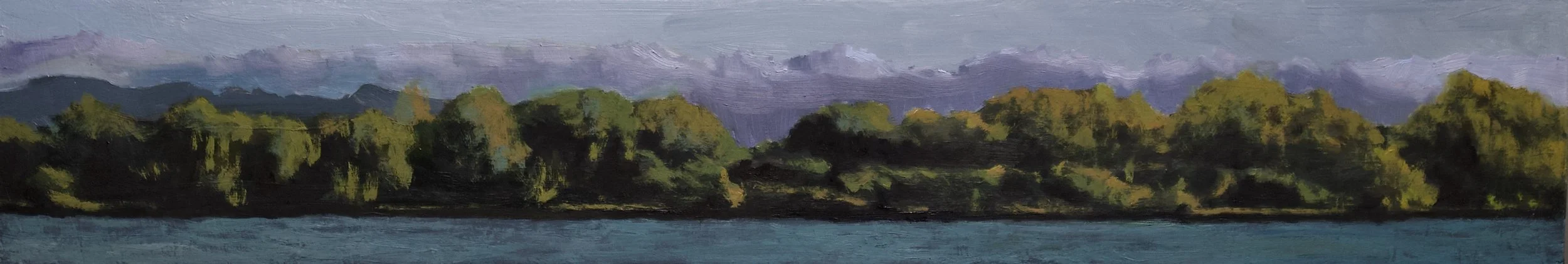 Bamisland, 56cm x 100cm x 1cm, Oil on woodpanel, 2025