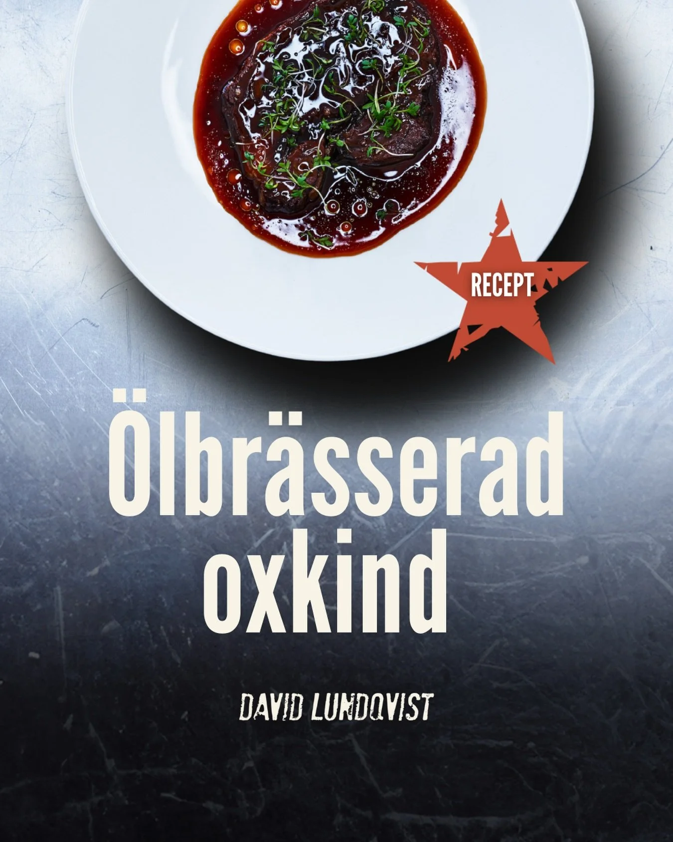 &Ouml;lbr&auml;sserad oxkind som f&aring;tt g&aring; l&auml;nge med m&ouml;rk &ouml;l, rotfrukter, kryddor och timjan tills den blir riktigt m&ouml;r. Servera med len potatiscreme, frasig potatis med purjo och persilja och en brynt sm&ouml;rvin&auml;