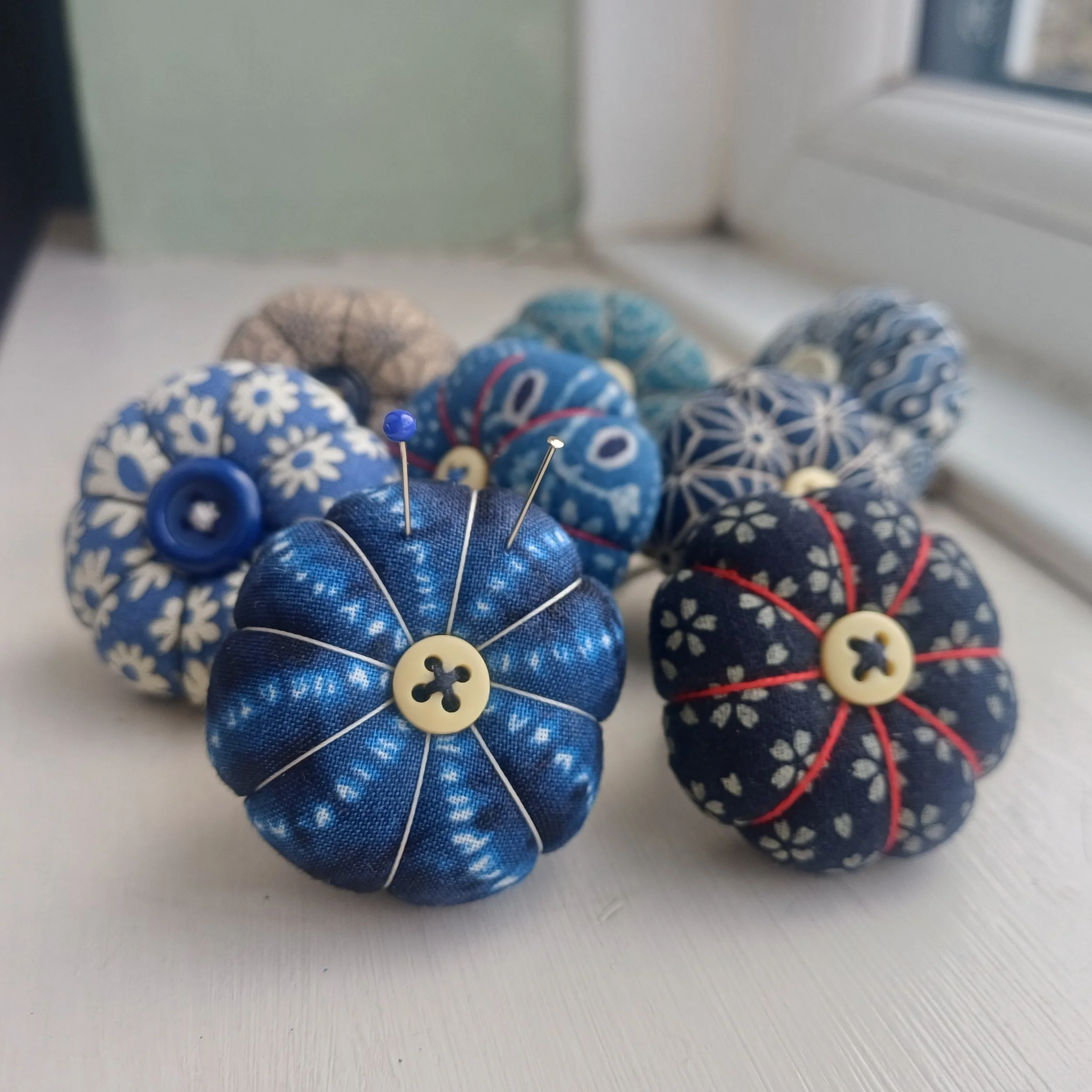Classic Pumpkin Pincushion Rings - Blue Collection
