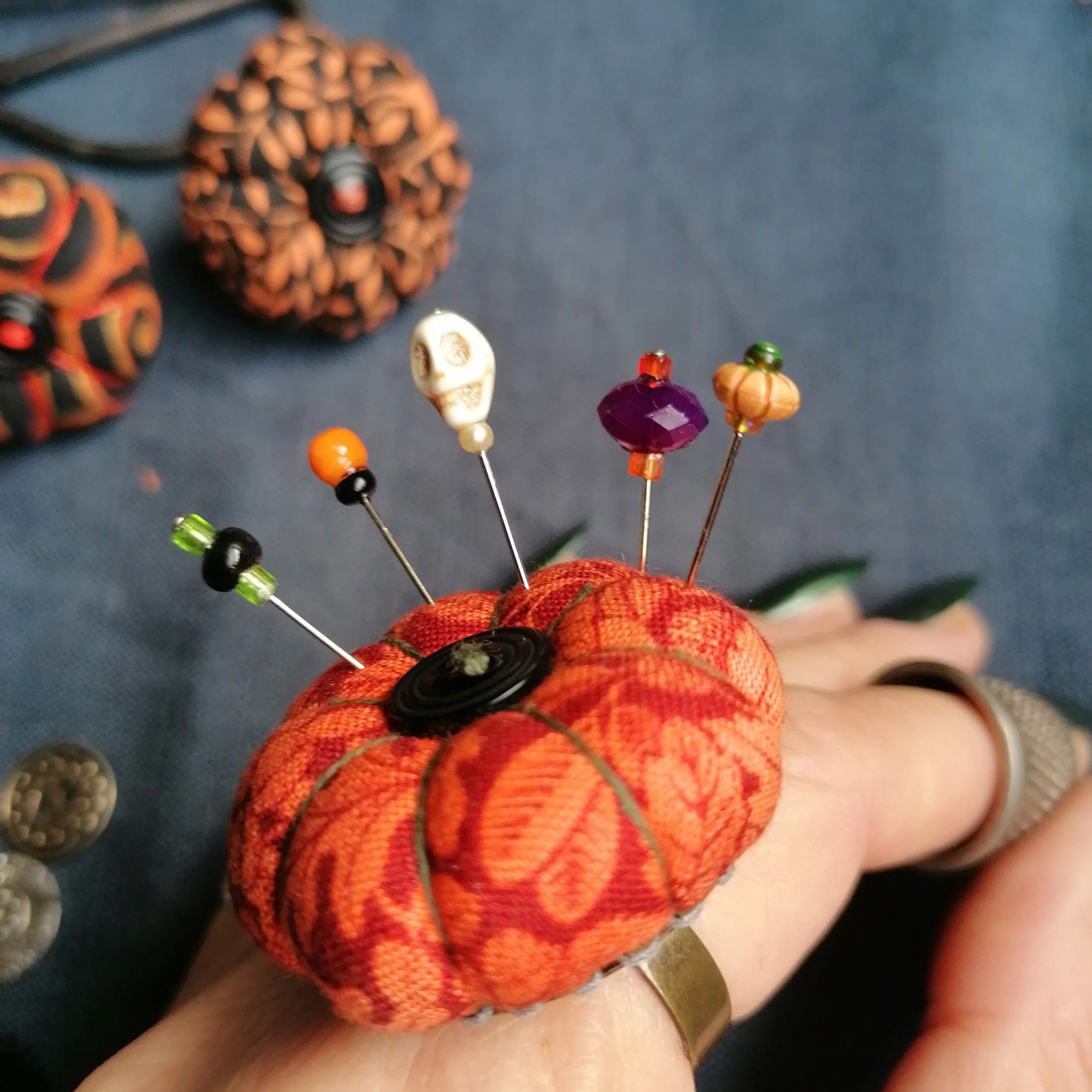 Pincushion Ring and Pin set for HALLOWEEN! (New Design added 2025)
