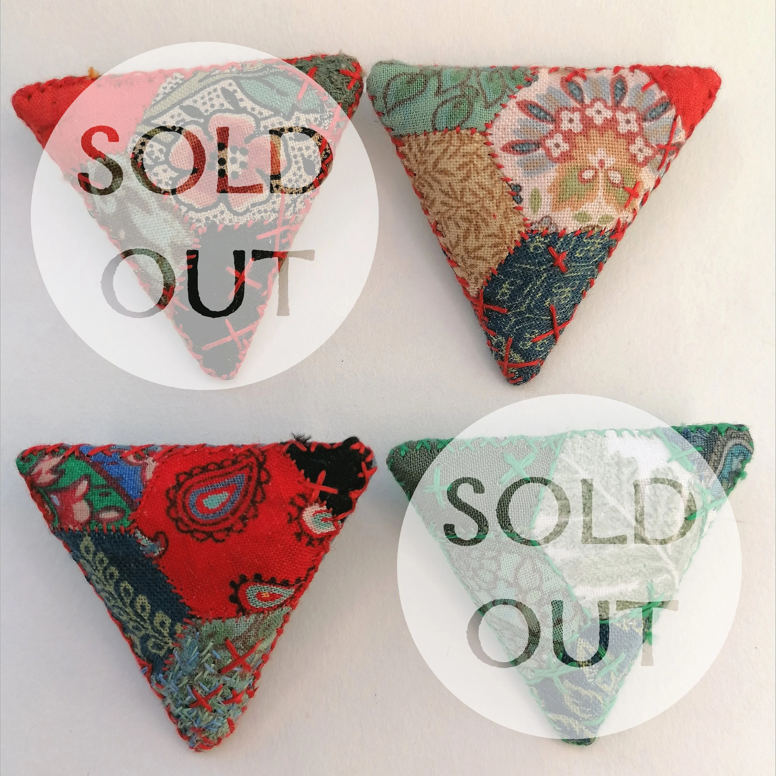 Patchwork Trangle Brooches SALE