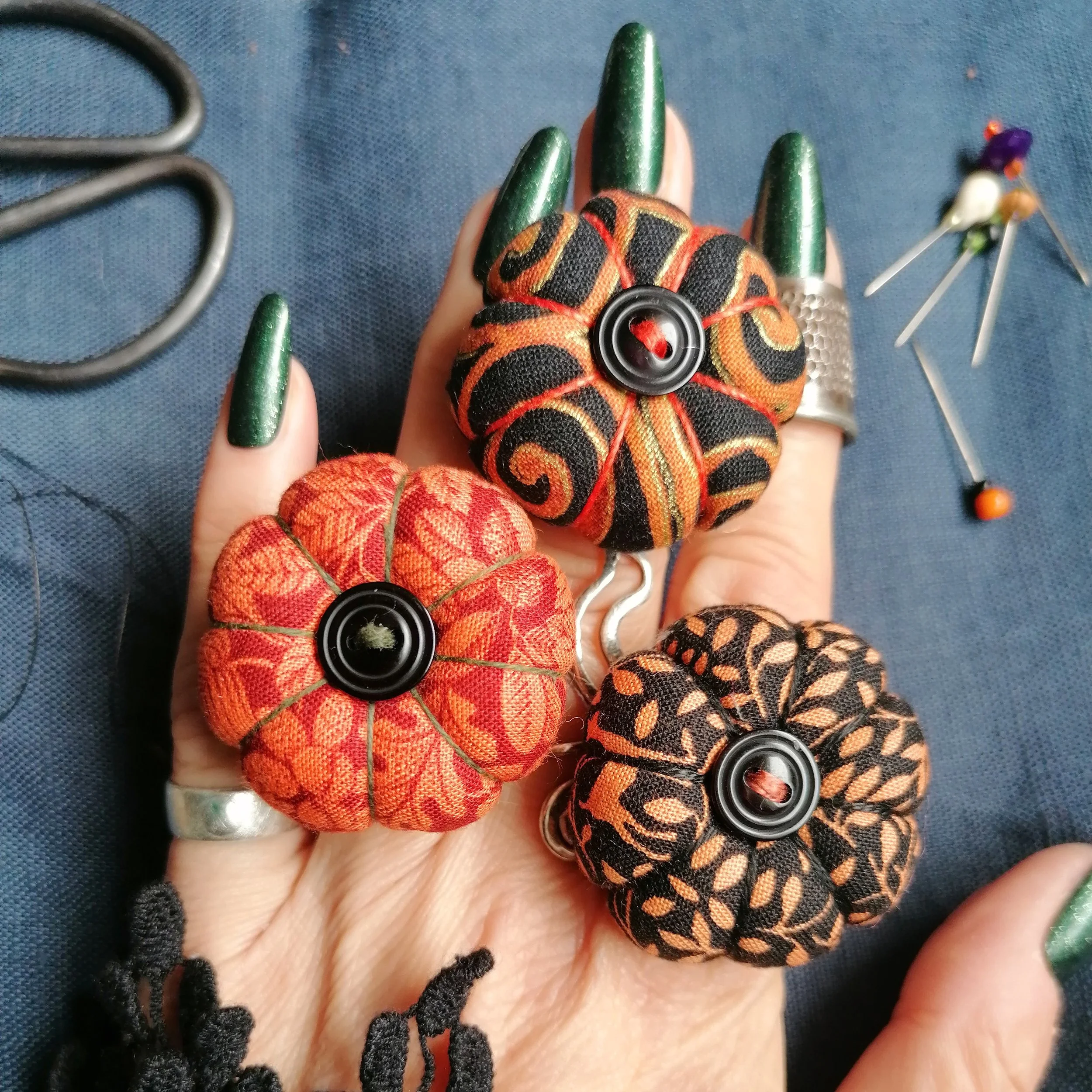 Pincushion Ring and Pin set for HALLOWEEN! (New Design added 2025)