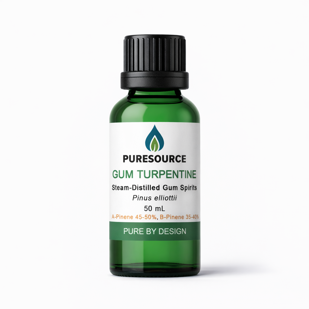 PureSource Gum Turpentine — Steam-Distilled Gum Spirits — 50 mL