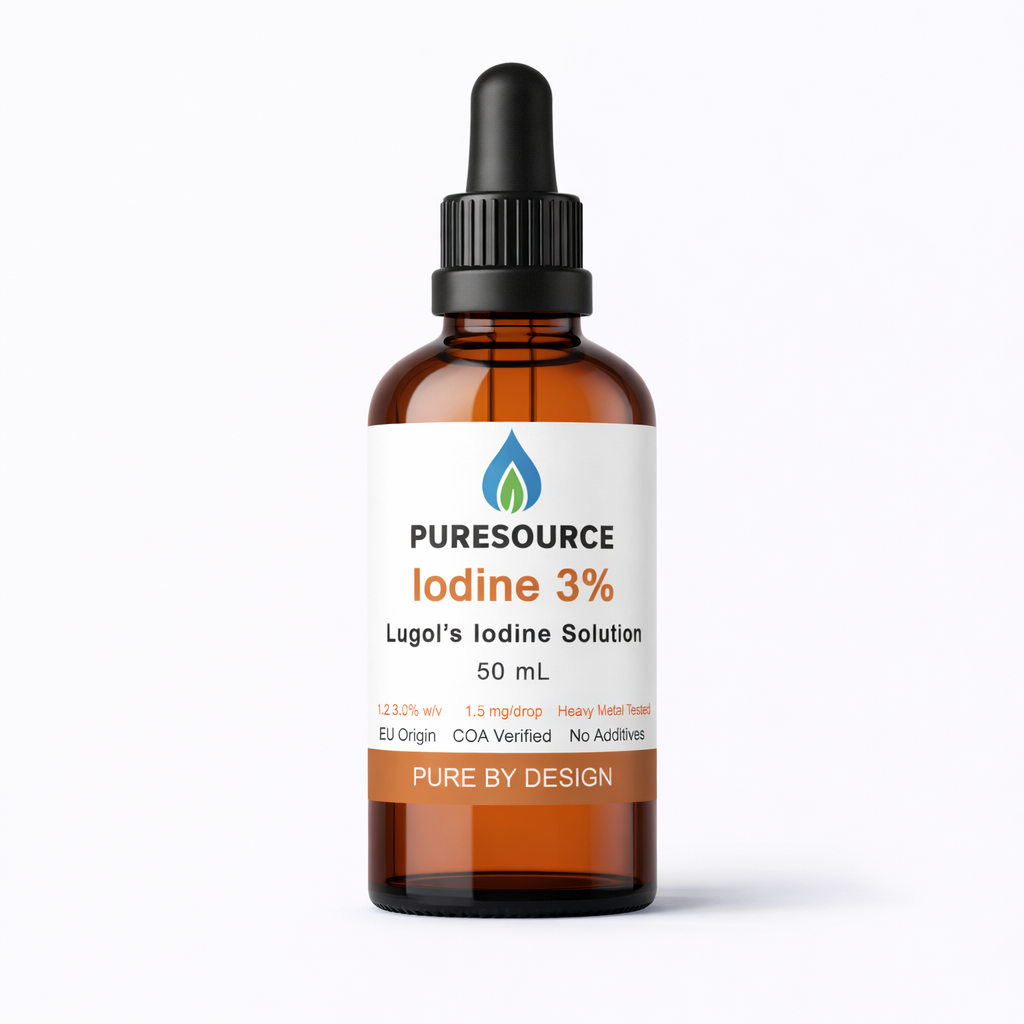 PureSource Iodine 3% — Lugol's Iodine Solution — 50 mL