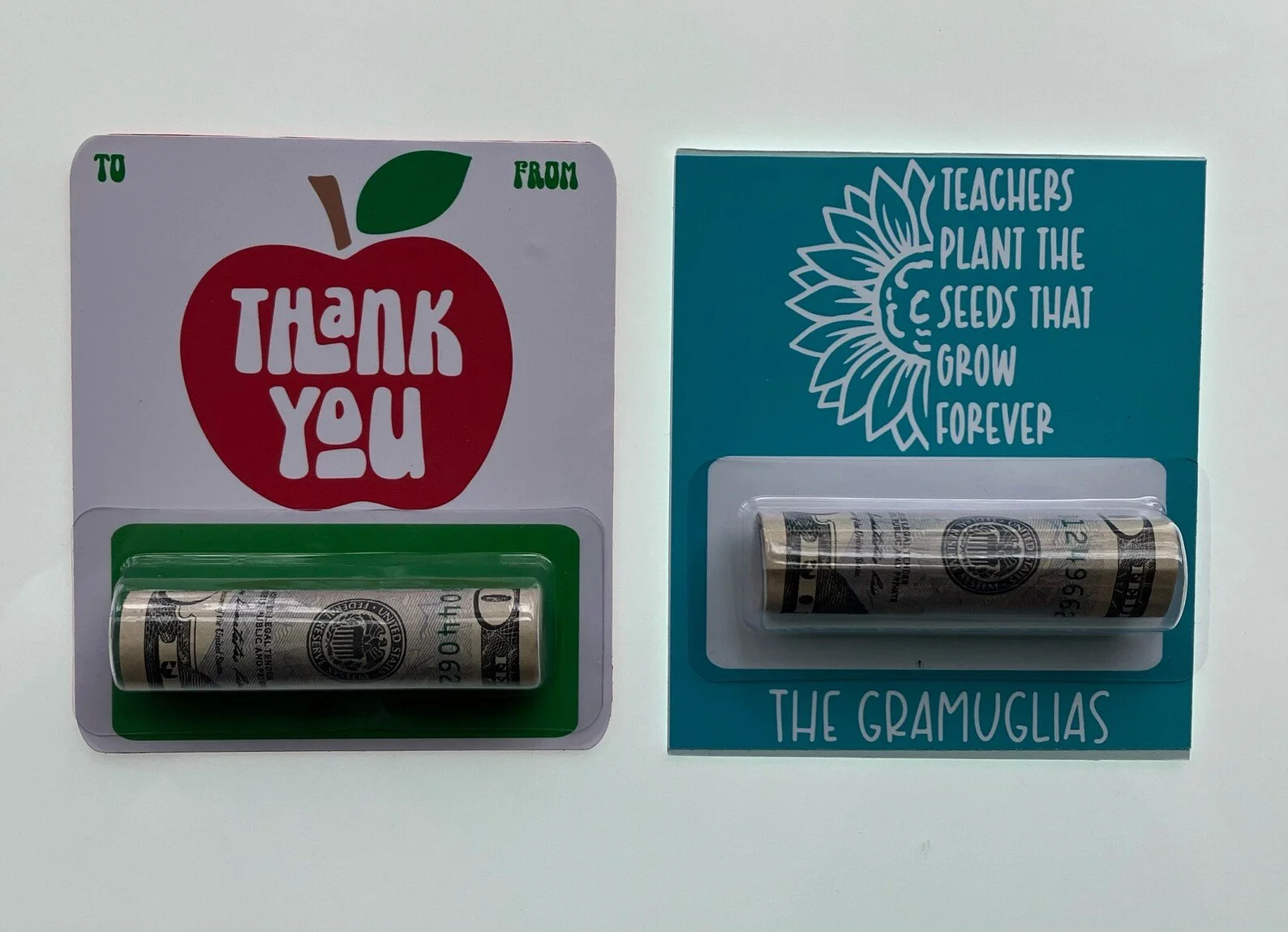 Teacher Appreciation 1 (Apple), Teacher Appreciation 2 (Seeds)