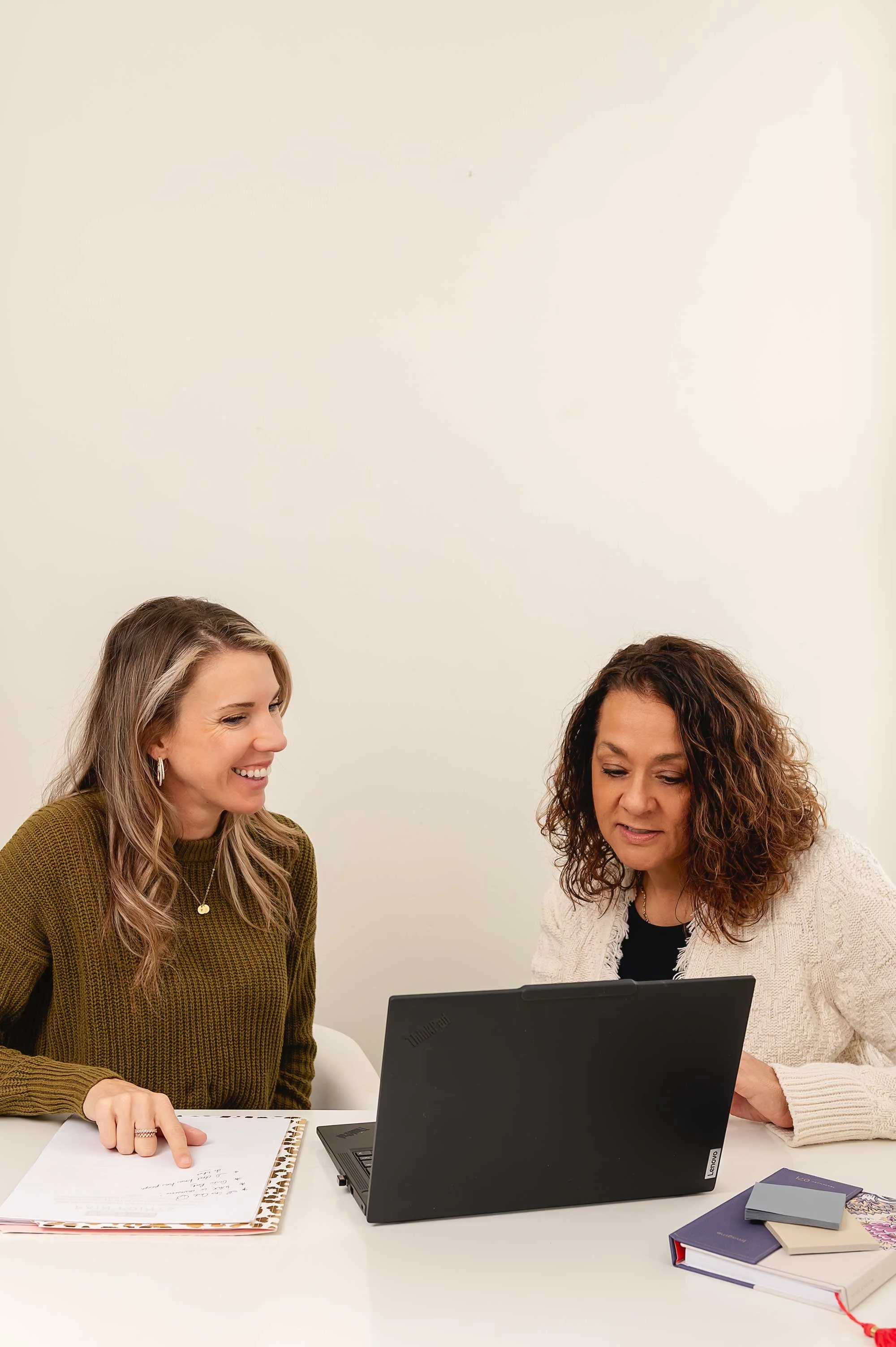 Tax professional reviewing financial documents