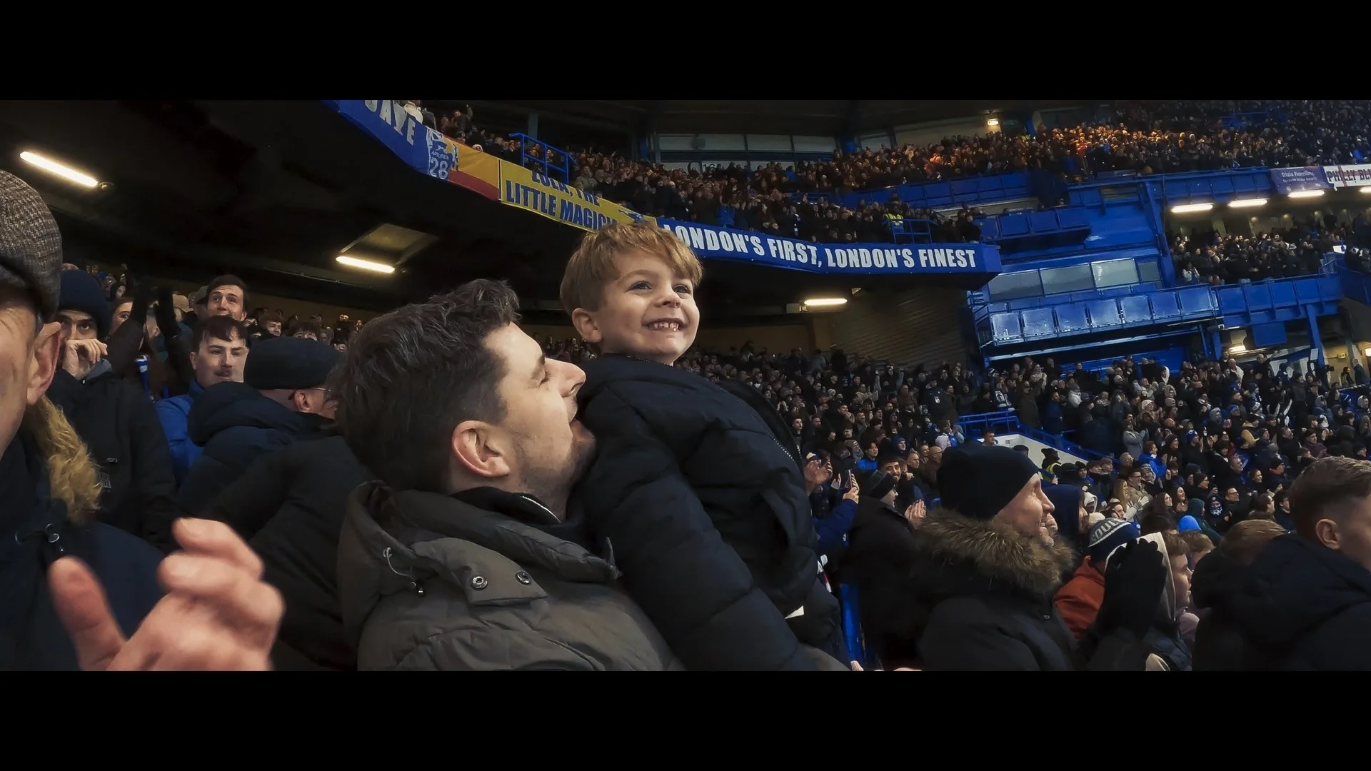 Pure joy... "The Bridge" captures the feeling of experiencing a football match with your child for the first time. #thebridgefilm #chelseafc #cfc