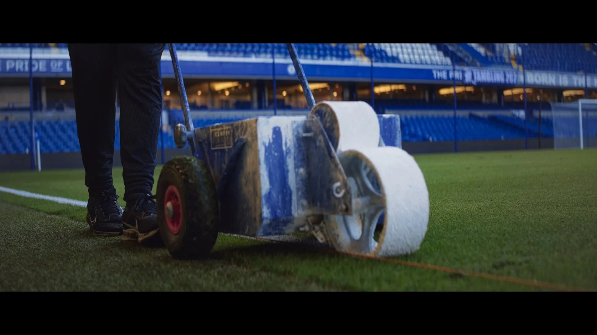 Preparation... "The Bridge" captures Stamford Bridge getting ready for match day before the buzz of fans fill the stadium. #thebridgefilm #chelseafc #cfc