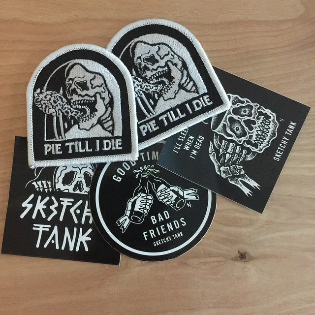 I know we posted a lot today, but I can't help myself. These fellas we bought last month showed up in the mail today from another killer illustrator @sketchy_tank! Go support him and all he does! #sketchytank #killer #pietillidie #supporttheindepende