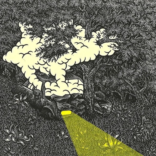 One of the best illustrators I have ever met and feature artist from Issue 2, this cat is an absolute ruler in the relief print game. Give him a follow because he just kills it! @skinpancake Thanks for being in the issue Tyler! #printmaking #print #r