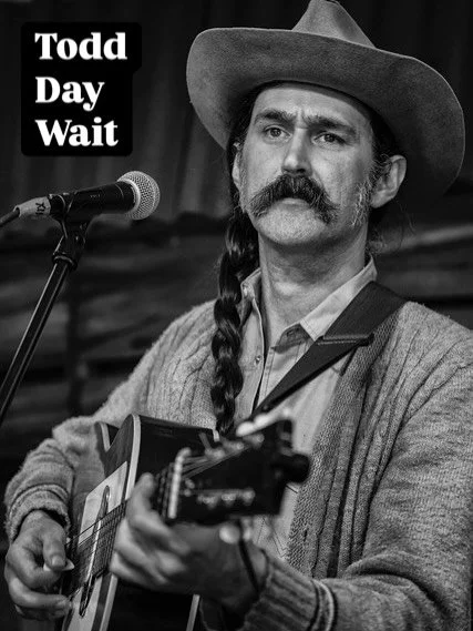 Todd Day Wait is a Missouri-born, Nashville-based singer-songwriter known for his timeless country music style, influenced by early American folk, country, and blues. His music embodies the spirit and authenticity of traditional American music.  Todd