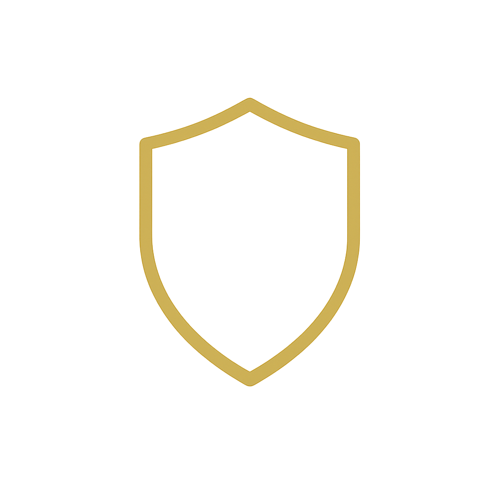 Shield icon representing fully insured and protected services