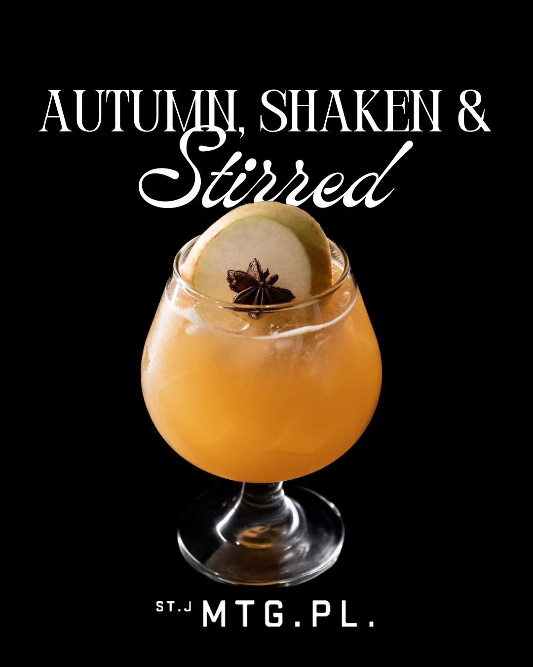 Autumn, shaken and stirred. 🍂

Our Miso Curious cocktail blends Smith &amp; Cross rum, Coconut Cartel rum, apple cider, lemon, and miso honey &mdash; fall in a glass, MTG PL style.