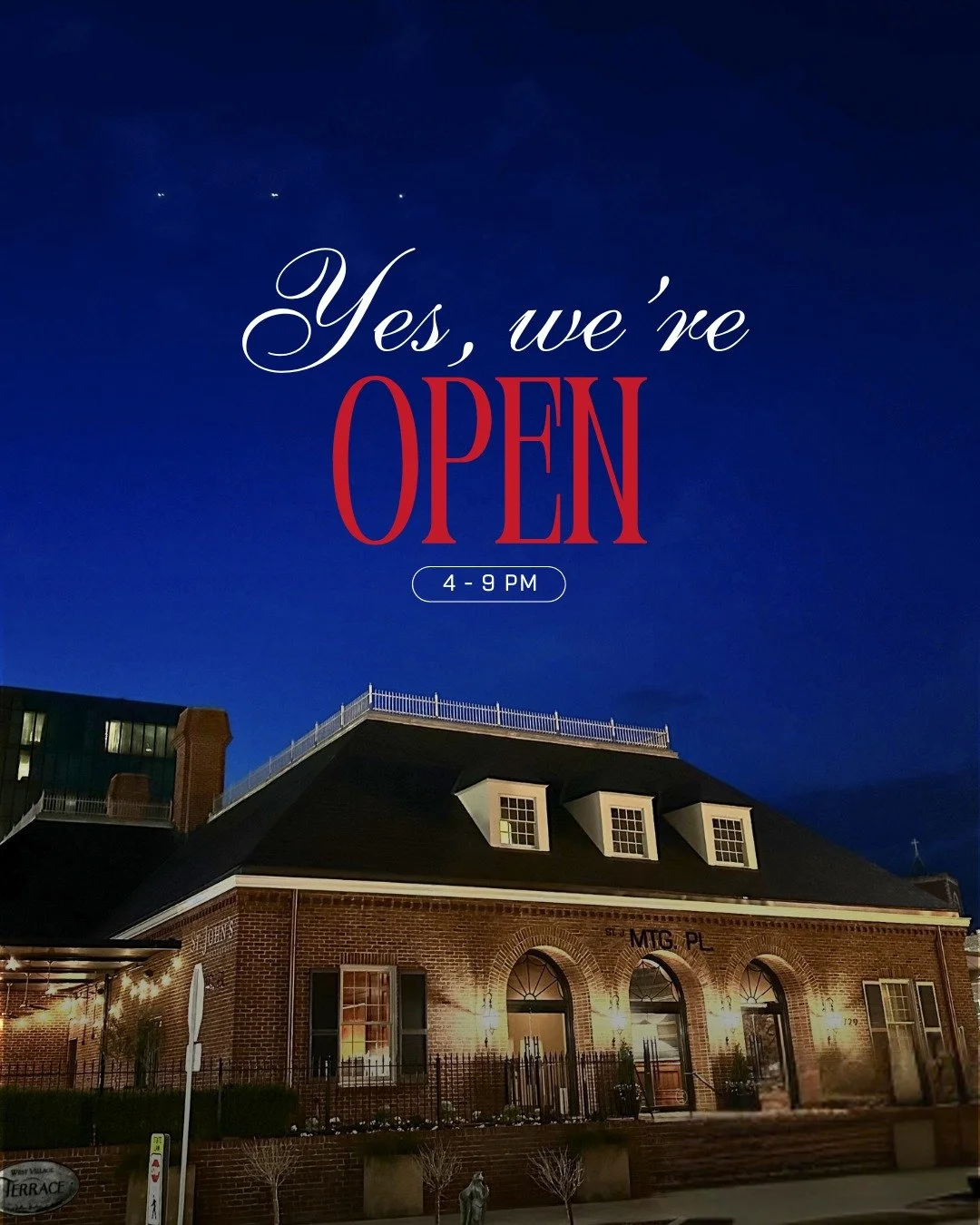 In case you were wondering &mdash; we&rsquo;re open tonight. ❄️✨

Doors will be open from 4&ndash;9 PM, and from 5&ndash;8 PM we&rsquo;re hosting a West Village&ndash;style bar takeover with @pedestrianwineandcheeseshop. Expect dry wines, drier marti