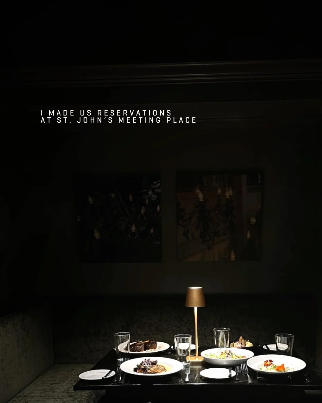 A reservation sets the tone.
What happens next is up to you.

A table to start.
A bottle to share.
Time to settle in.
And a bar that tends to keep people longer than planned.

Reserve your evening at St. John&rsquo;s Meeting Place.