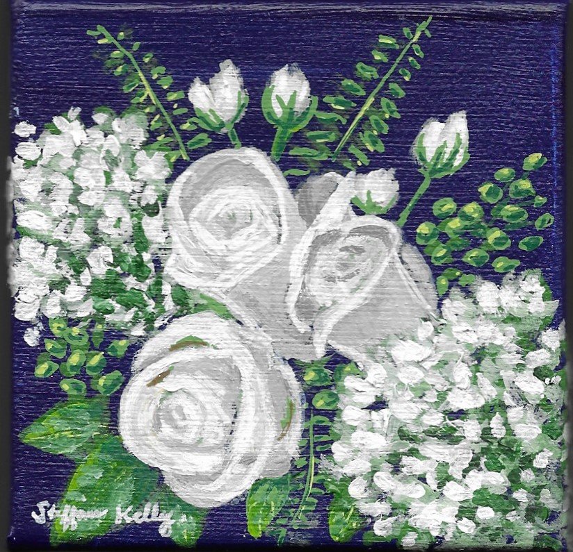 "Sweet" Original Acrylic Painting - 4 x 4 x 1.5"