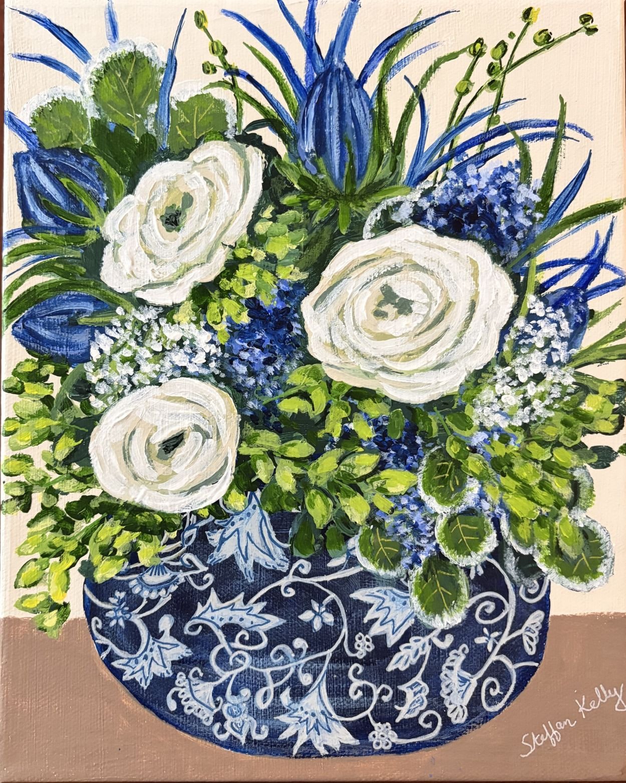 "Welcome" Original Acrylic Painting - 8 x 10 x 1.5"