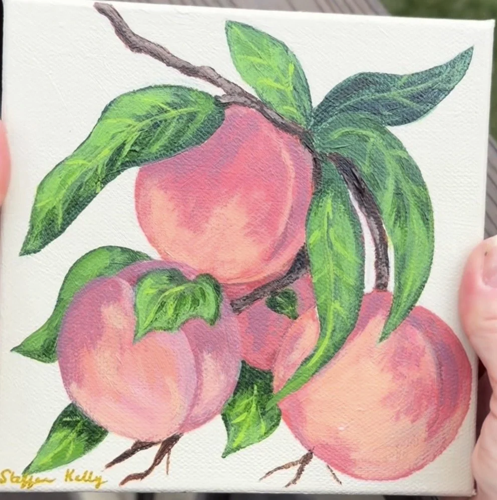 "Peachy Keen" - 6 x 6 x 1.5"