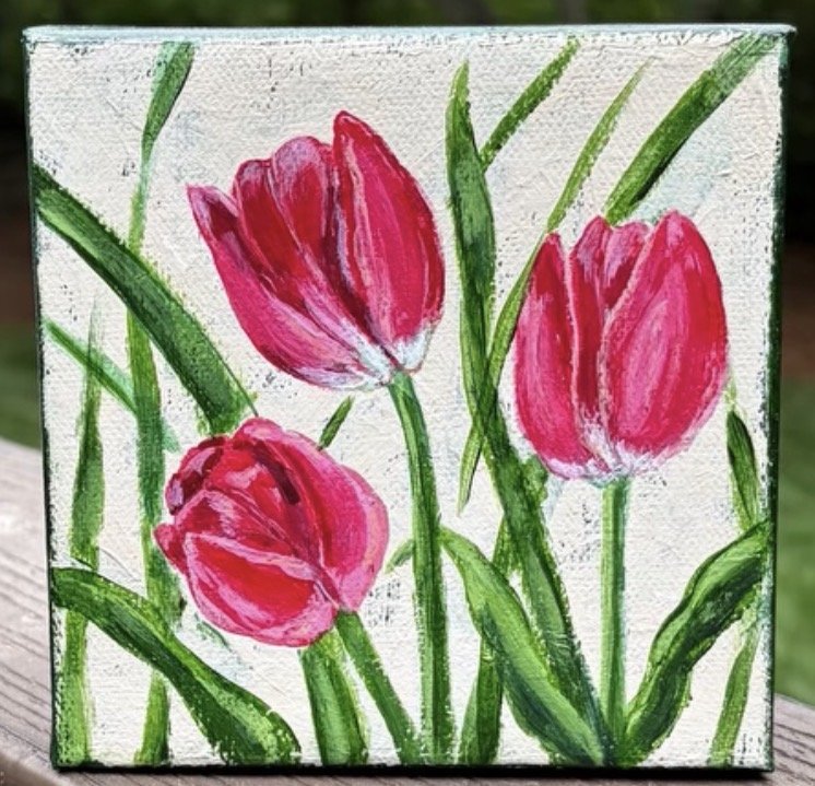 "Hot Pink" - 5 x 5 x 1.5"