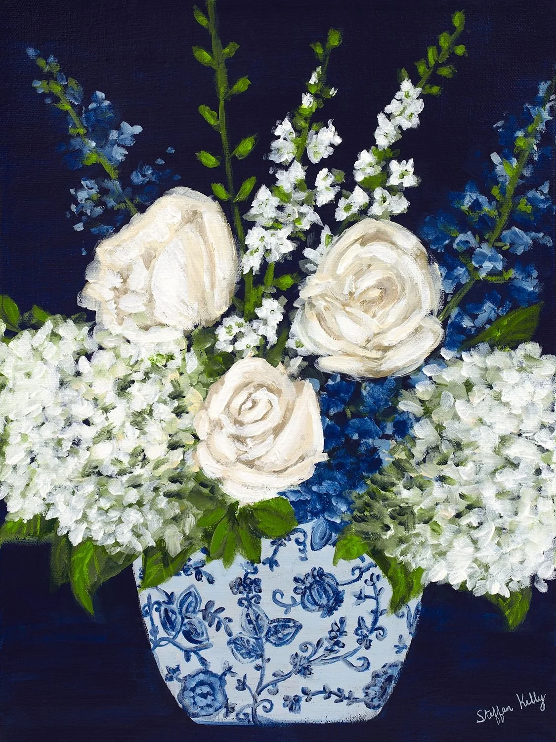 "Midnight" Original Acrylic Painting - 12 x 16 x 1.5"