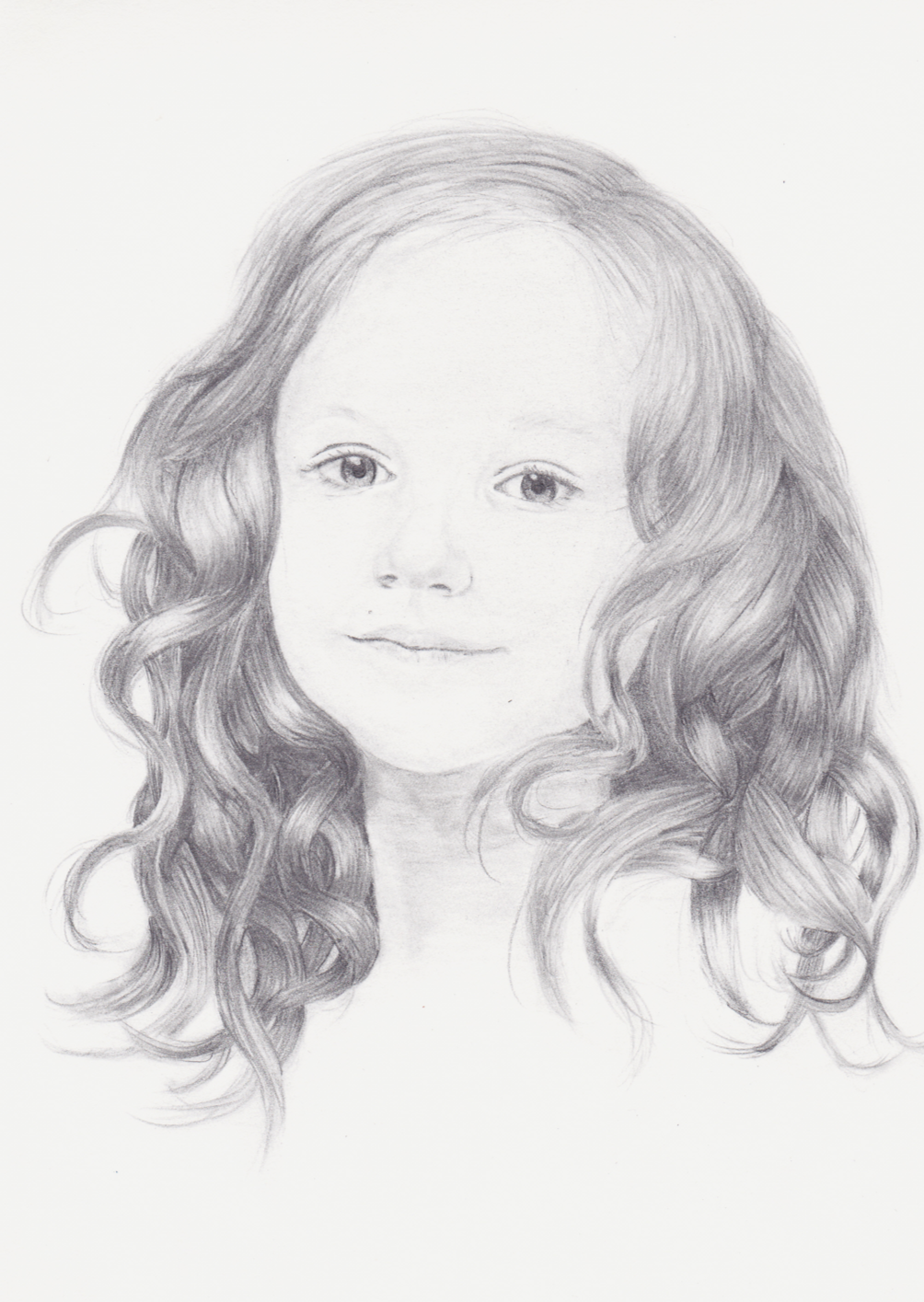 Those curls! 
Medium: Graphite pencil on paper.
Size: 21 cm x 30cm.
Reference: Pixabay