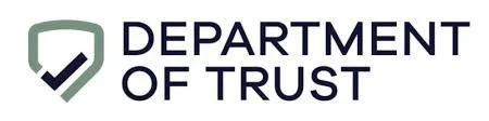 Logo of the Department of Trust, featuring a shield with a checkmark