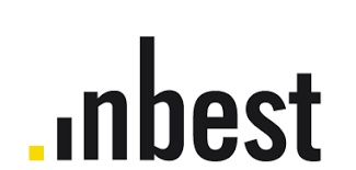 Logo with the text '.invest' in black with a small yellow square before the word