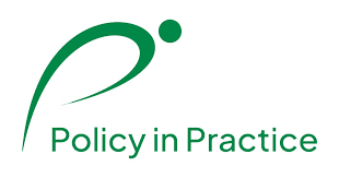Logo with a stylized green human figure and the text 'Policy in Practice'