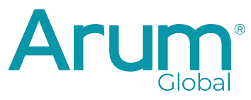 Arum Global logo in teal font on white background