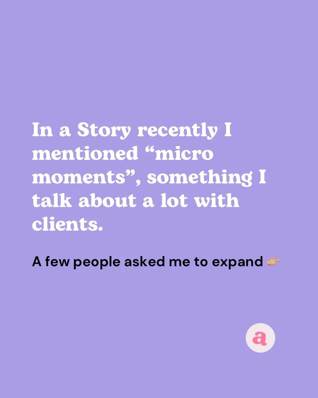 I care immensely about this. Micro moments are the exact opposite of a &lsquo;wellness routine&rsquo;. They&rsquo;re not aspirational, they&rsquo;re just yours, and they just happen.

The smell of coffee ☕️
Birds singing first thing 🐦
Actually notic