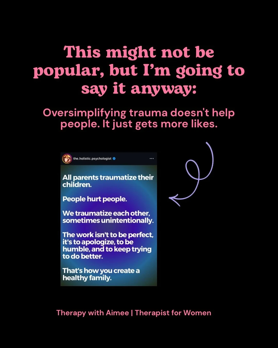 I tried to just scroll on past when I saw this circulating over the weekend. I really did 🫣

But I work with women every day who are trying to understand their pain, their patterns and the relationships (romantic or otherwise) that keep leaving them