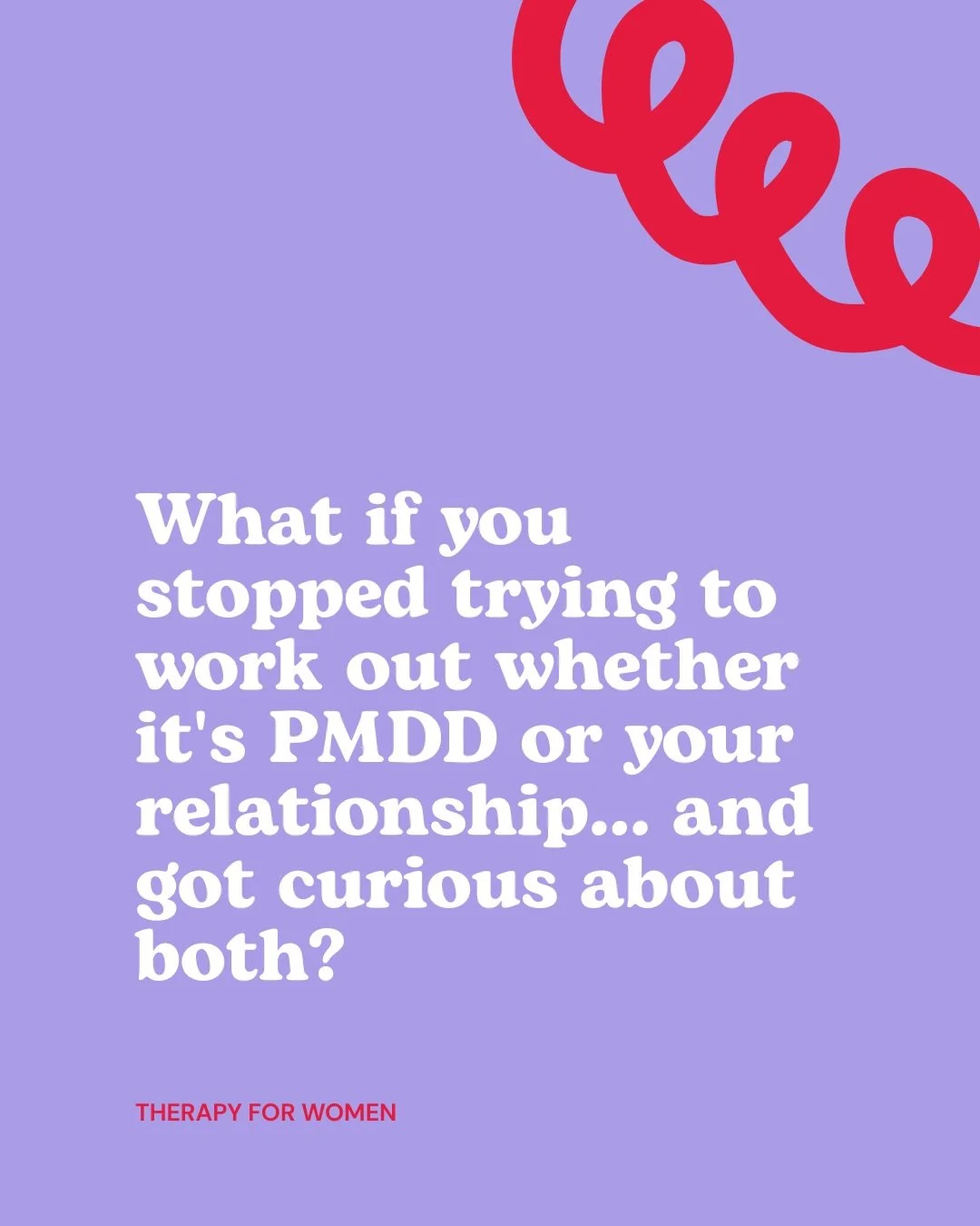 Maybe you don&rsquo;t have to choose between blaming PMDD and blaming yourself? 🤷🏻&zwj;♀️

In therapy we can slow the whole thing down and look at the pattern properly: what changes across your cycle, what stays the same, what keeps coming up in yo