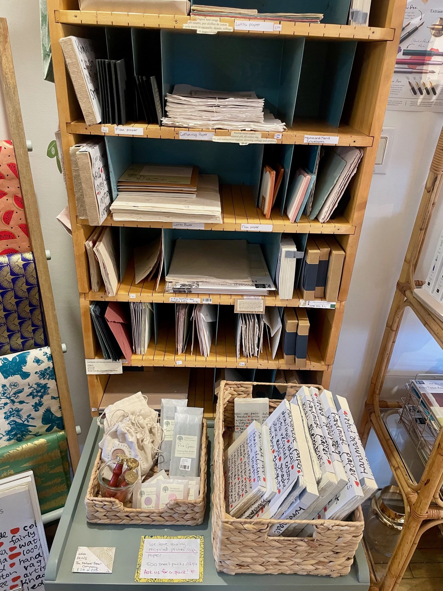 old post box full of stationery
