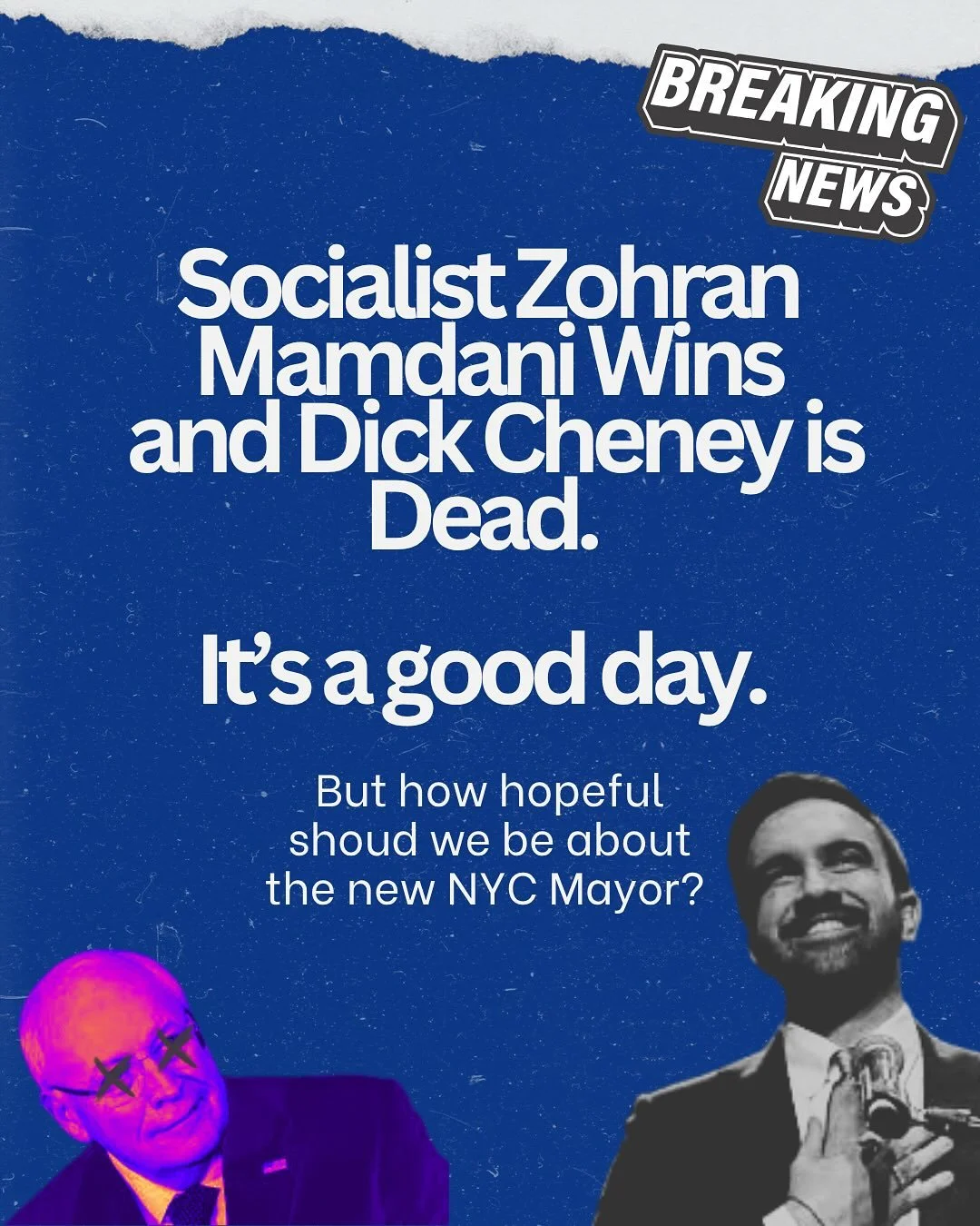 DYSTOPIA
Congrats Mamdani. We celebrate, and get back to work.
What do y&rsquo;all think? Comment below.