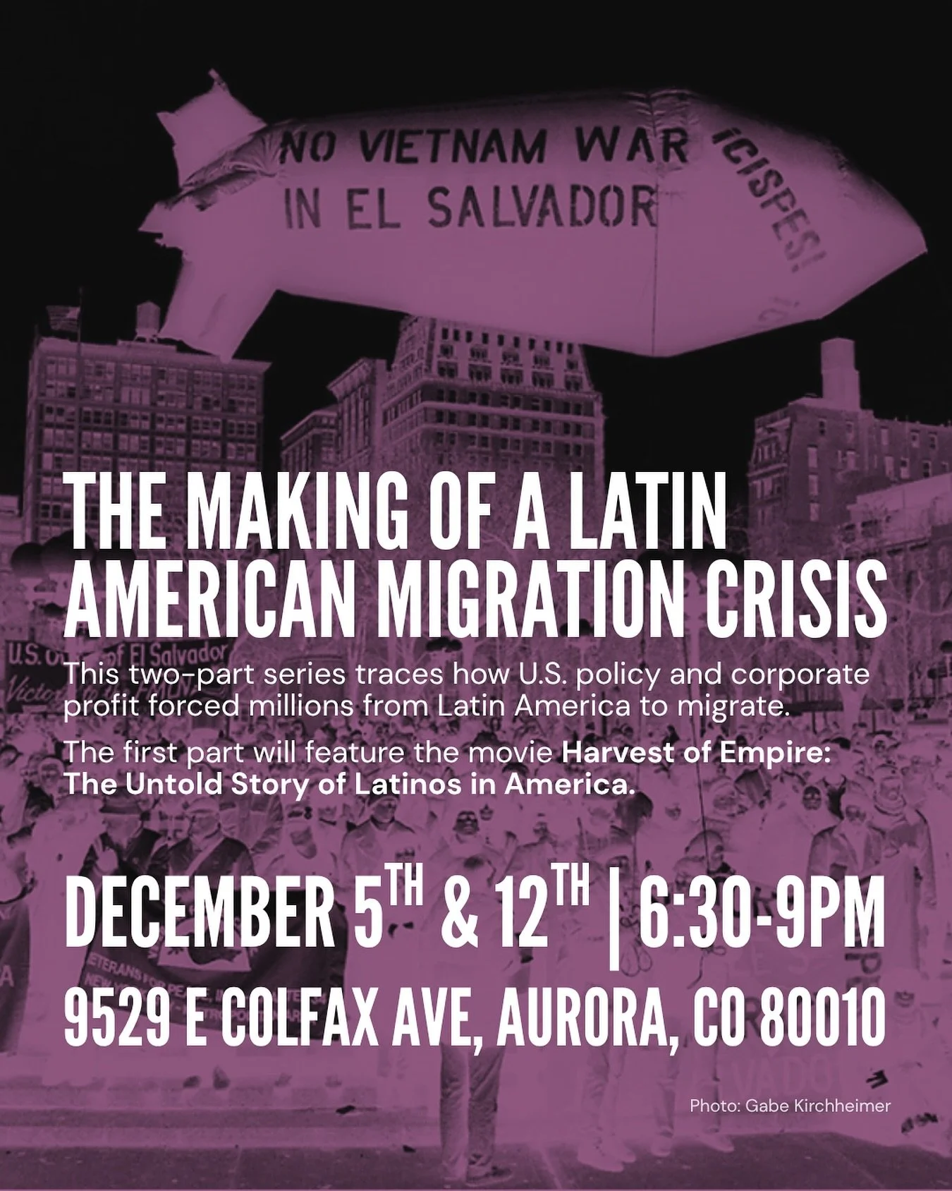 Next month, we&rsquo;ll explore the U.S. role in the Latin American migration crisis through a two-part series. We will begin by screening the documentary Harvest of Empire, followed by a teach-in for the second session.